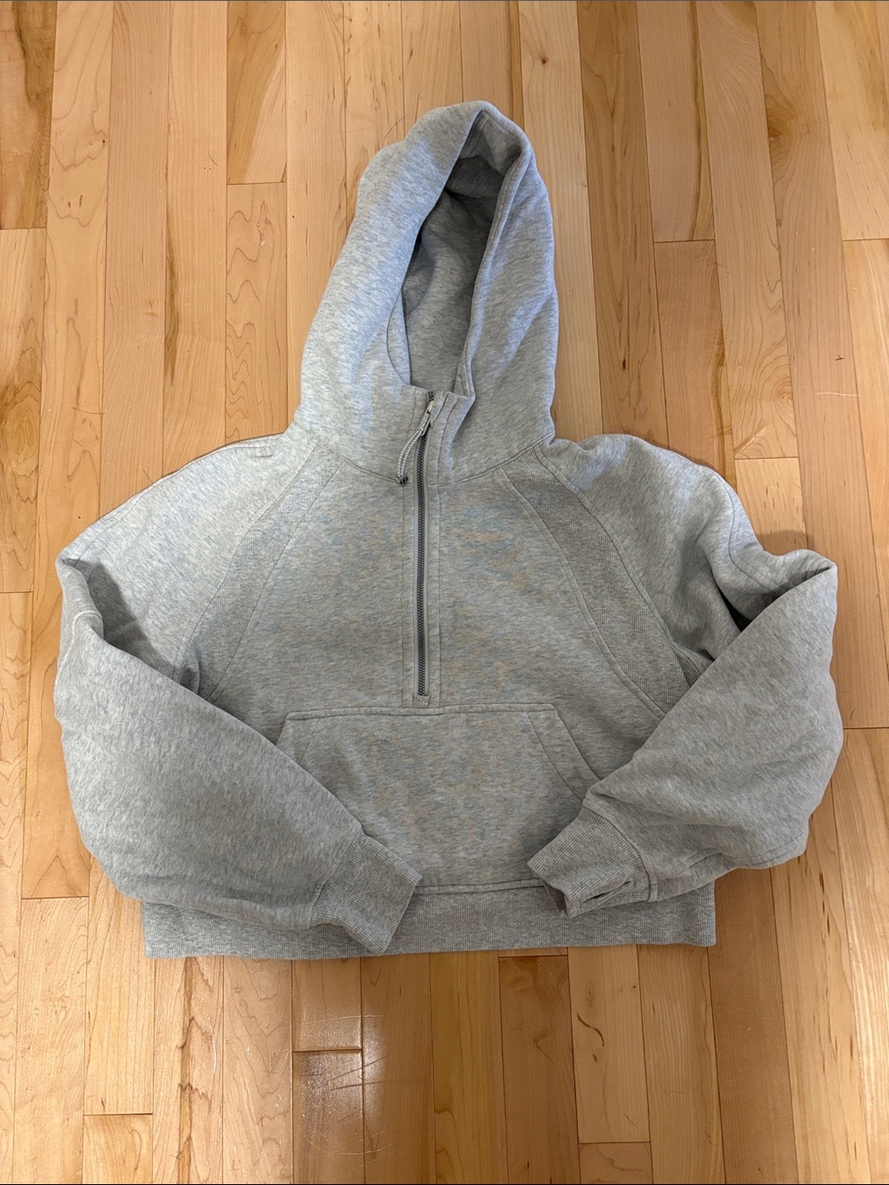 Lululemon Half-Zip Cropped Scuba Sweatshirt - Heather Gray